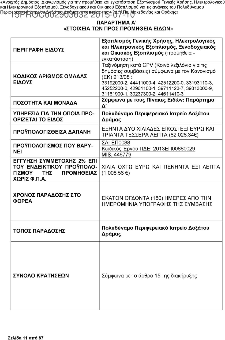 Υ- ΝΕΙ ΕΓΓΥΗΣΗ ΣΥΜΜΕΤΟΧΗΣ 2% ΕΠΙ ΤΟΥ ΕΝΔΕΙΚΤΙΚΟΥ ΠΡΟΫΠΟΛΟ- ΓΙΣΜΟΥ ΤΗΣ ΠΡΟΜΗΘΕΙΑΣ