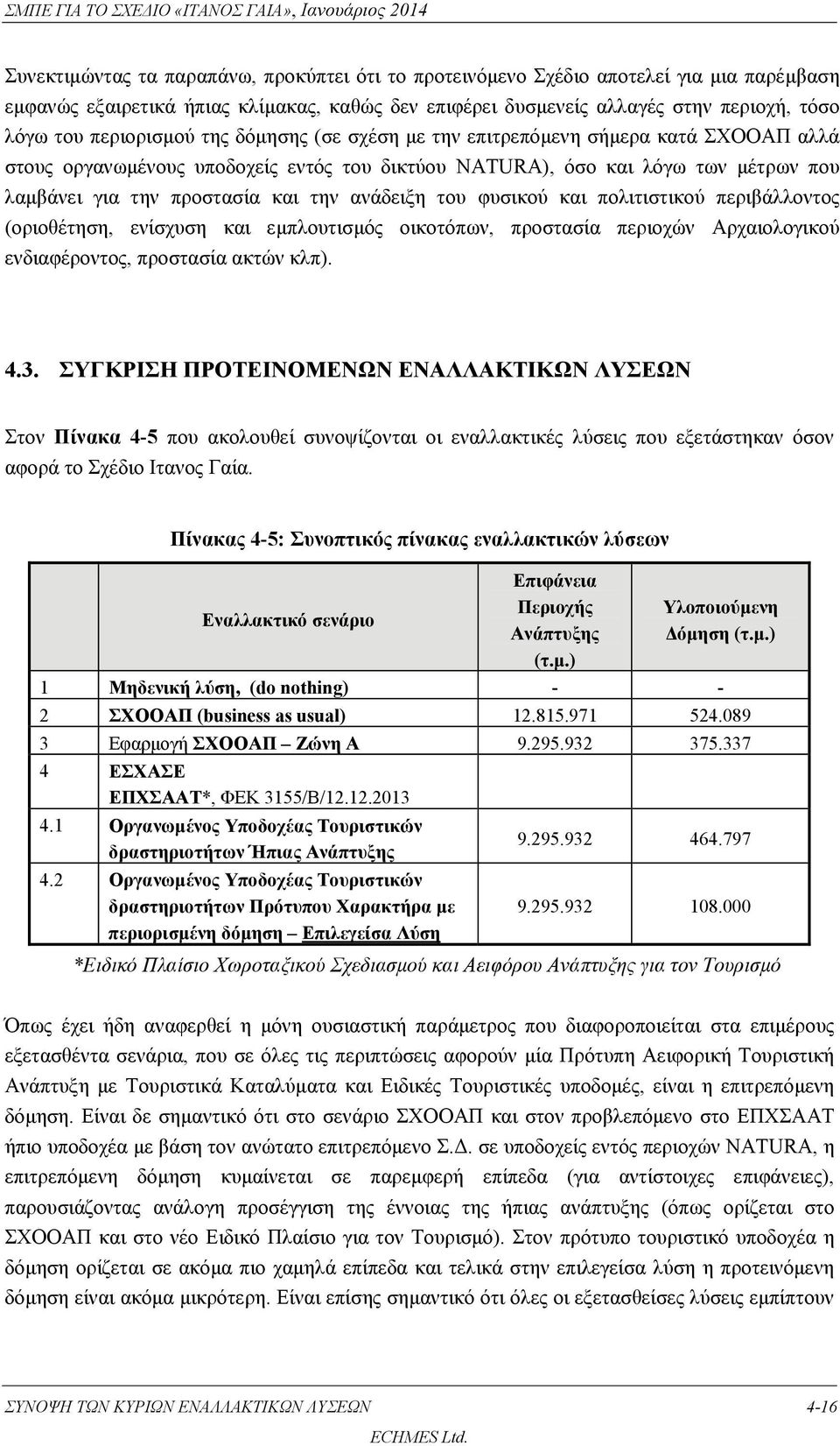 ανάδειξη του φυσικού και πολιτιστικού περιβάλλοντος (οριοθέτηση, ενίσχυση και εμπλουτισμός οικοτόπων, προστασία περιοχών Αρχαιολογικού ενδιαφέροντος, προστασία ακτών κλπ). 4.3.