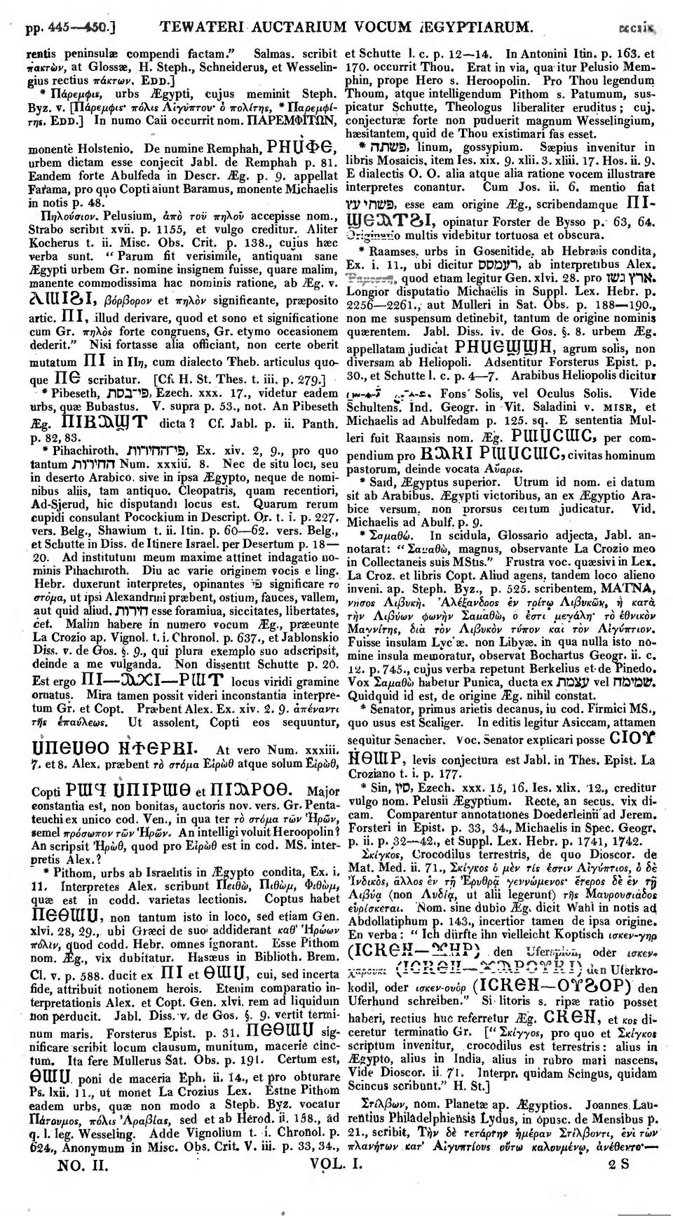 Erat in via, qua itur Pelusio Mem- * Πάρεμφίί, urbs iegypti, cujus meminit Steph. Thoum, atque intelligendum Pithom s. Patumum, suspicatur Schutte, Theologus liberaliter eruditus; cuj. Byz. V.