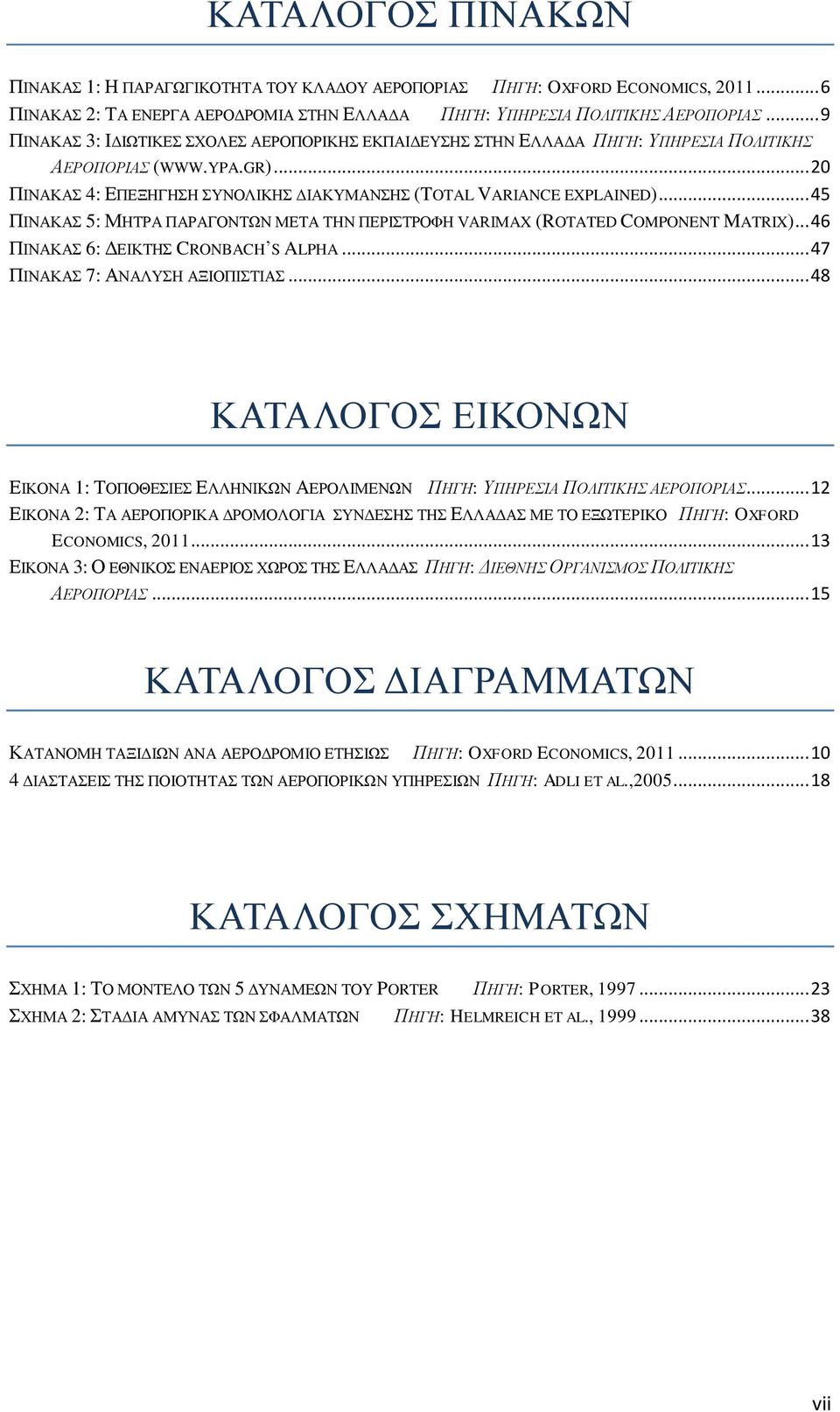 .. 45 ΠΙΝΑΚΑΣ 5: ΜΗΤΡΑ ΠΑΡΑΓΟΝΤΩΝ ΜΕΤΑ ΤΗΝ ΠΕΡΙΣΤΡΟΦΗ VARIMAX (ROTATED COMPONENT MATRIX)... 46 ΠΙΝΑΚΑΣ 6: ΔΕΙΚΤΗΣ CRONBACH S ALPHA... 47 ΠΙΝΑΚΑΣ 7: ΑΝΑΛΥΣΗ ΑΞΙΟΠΙΣΤΙΑΣ.