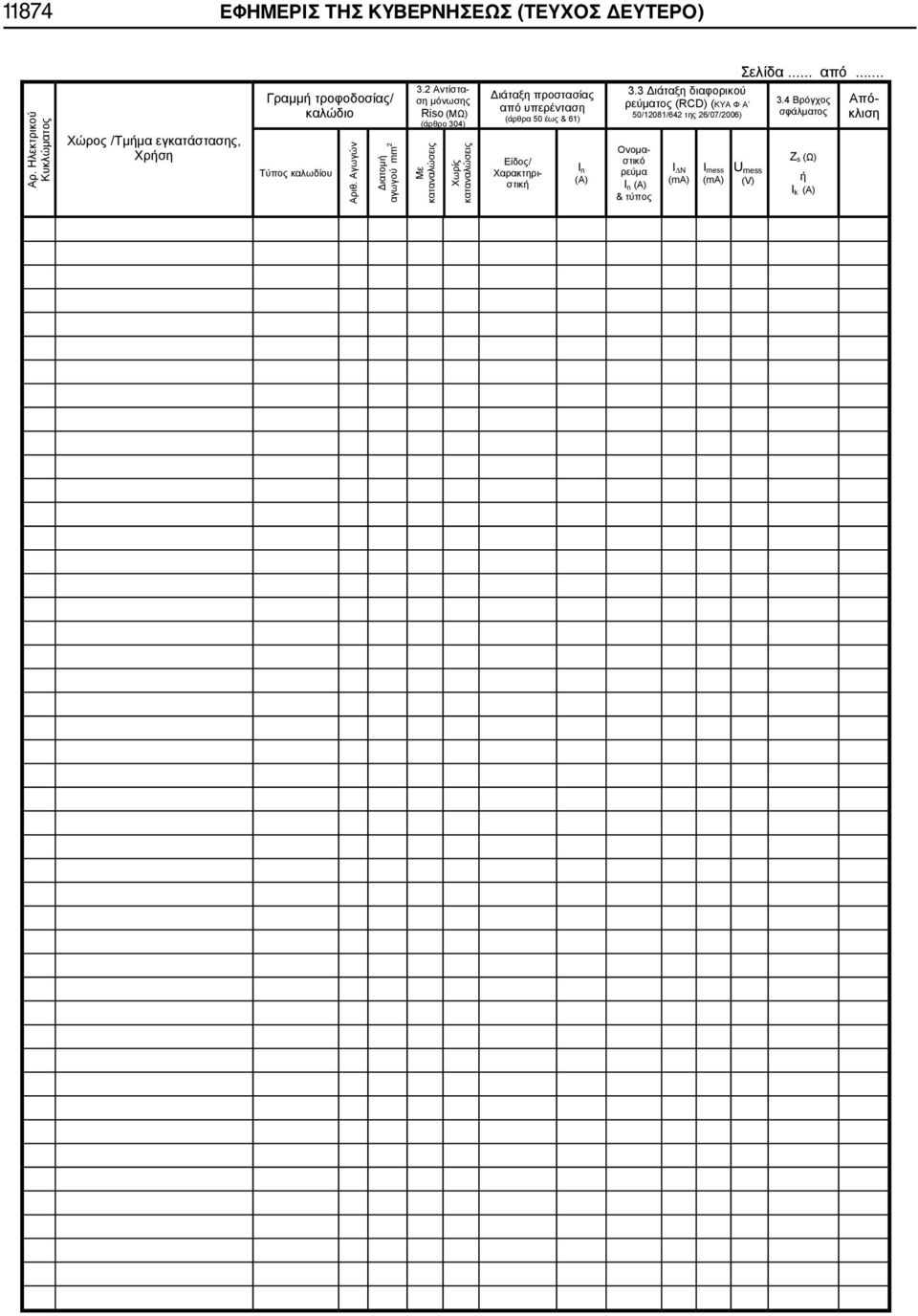 2 - Riso (M ) ( 304) ( 50 & 61) / - In (A) 3.