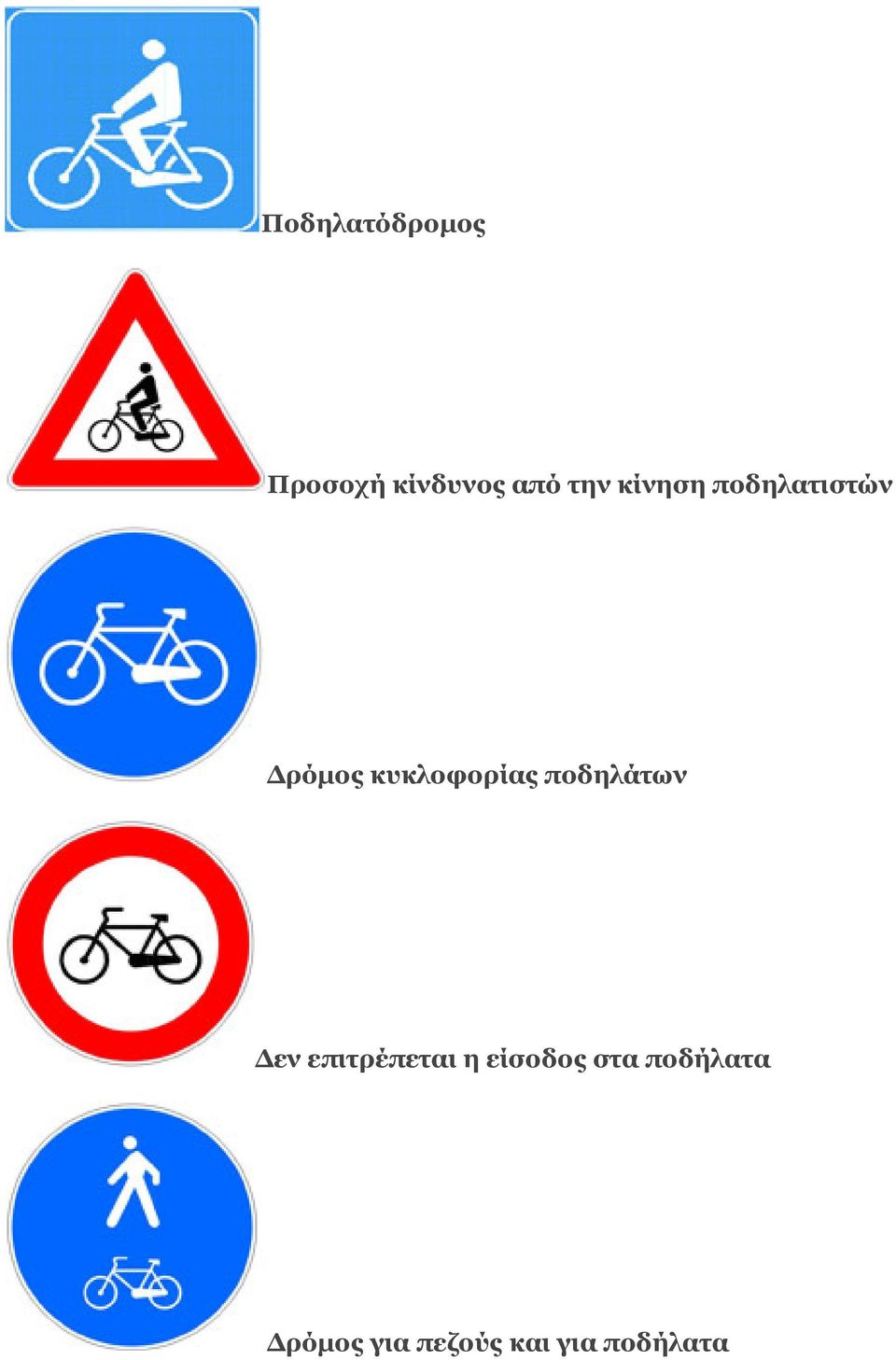 ποδηλάτων εν επιτρέπεται η είσοδος στα