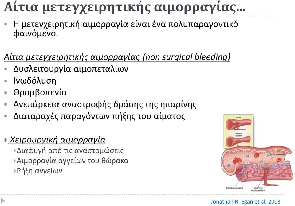 Θρομβοπενία Ανεπάρκεια αναστροφής δράσης της ηπαρίνης Διαταραχές παραγόντων πήξης του αίματος