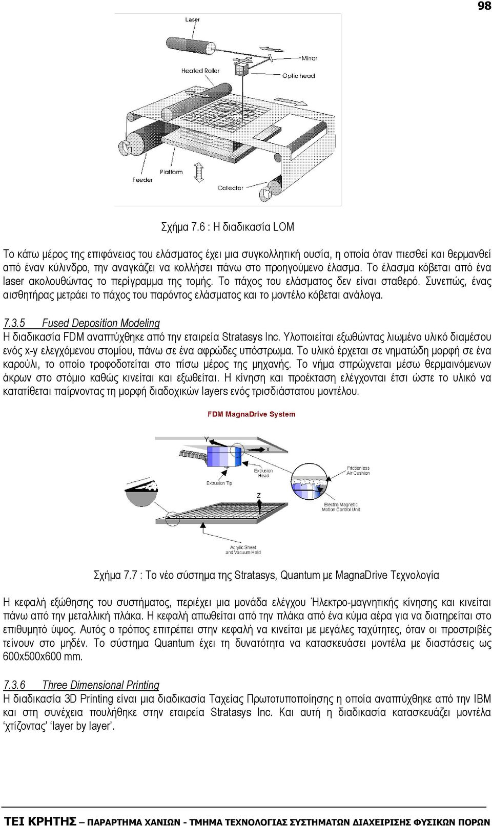 έλασµα. Το έλασµα κόβεται από ένα laser ακολουθώντας το περίγραµµα της τοµής. Το πάχος του ελάσµατος δεν είναι σταθερό.