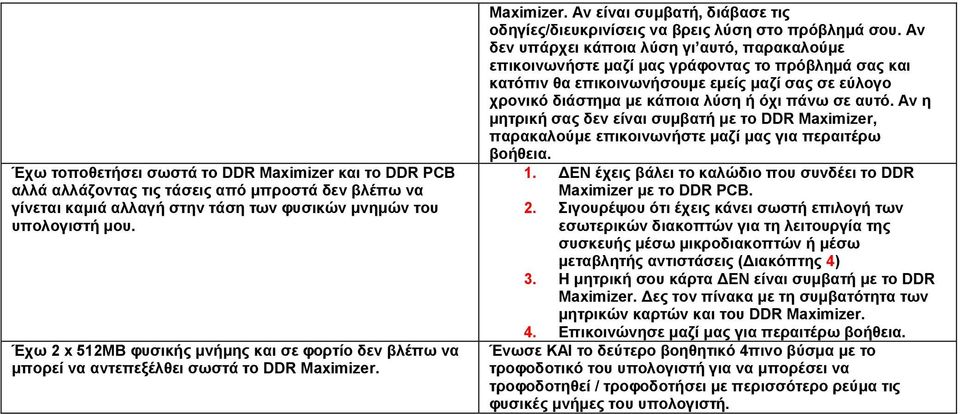 Αν δεν υπάρχει κάποια λύση γι αυτό, παρακαλούµε επικοινωνήστε µαζί µας γράφοντας το πρόβληµά σας και κατόπιν θα επικοινωνήσουµε εµείς µαζί σας σε εύλογο χρονικό διάστηµα µε κάποια λύση ή όχι πάνω σε