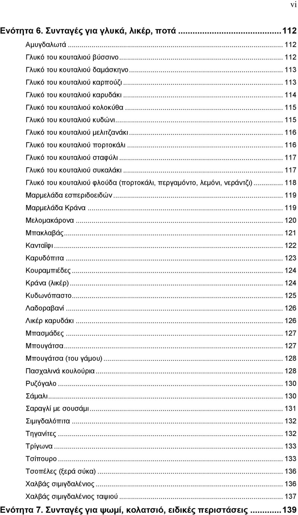 .. 116 Γιπθό ηνπ θνπηαιηνύ ζηαθύιη... 117 Γιπθό ηνπ θνπηαιηνύ ζπθαιάθη... 117 Γιπθό ηνπ θνπηαιηνύ θινύδα (πνξηνθάιη, πεξγακόλην, ιεκόλη, λεξάληδη)... 118 Μαξκειάδα εζπεξηδνεηδώλ... 119 Μαξκειάδα Κξάλα.