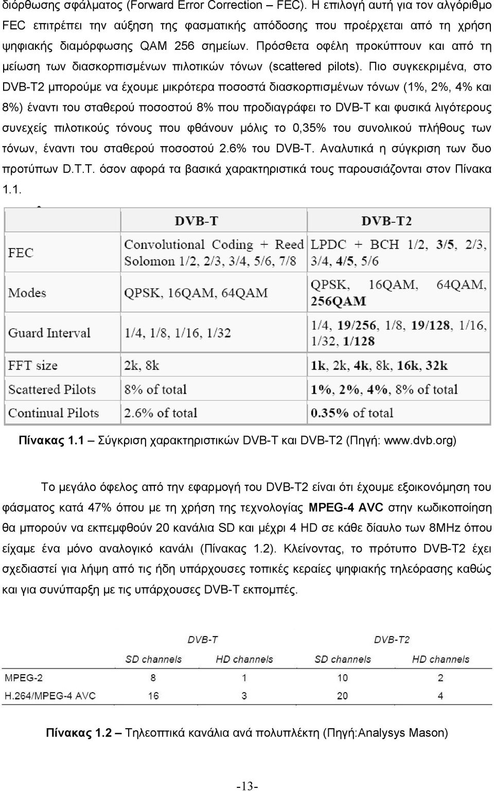 Πιο συγκεκριμένα, στο DVB-T2 μπορούμε να έχουμε μικρότερα ποσοστά διασκορπισμένων τόνων (1%, 2%, 4% και 8%) έναντι του σταθερού ποσοστού 8% που προδιαγράφει το DVB-T και φυσικά λιγότερους συνεχείς