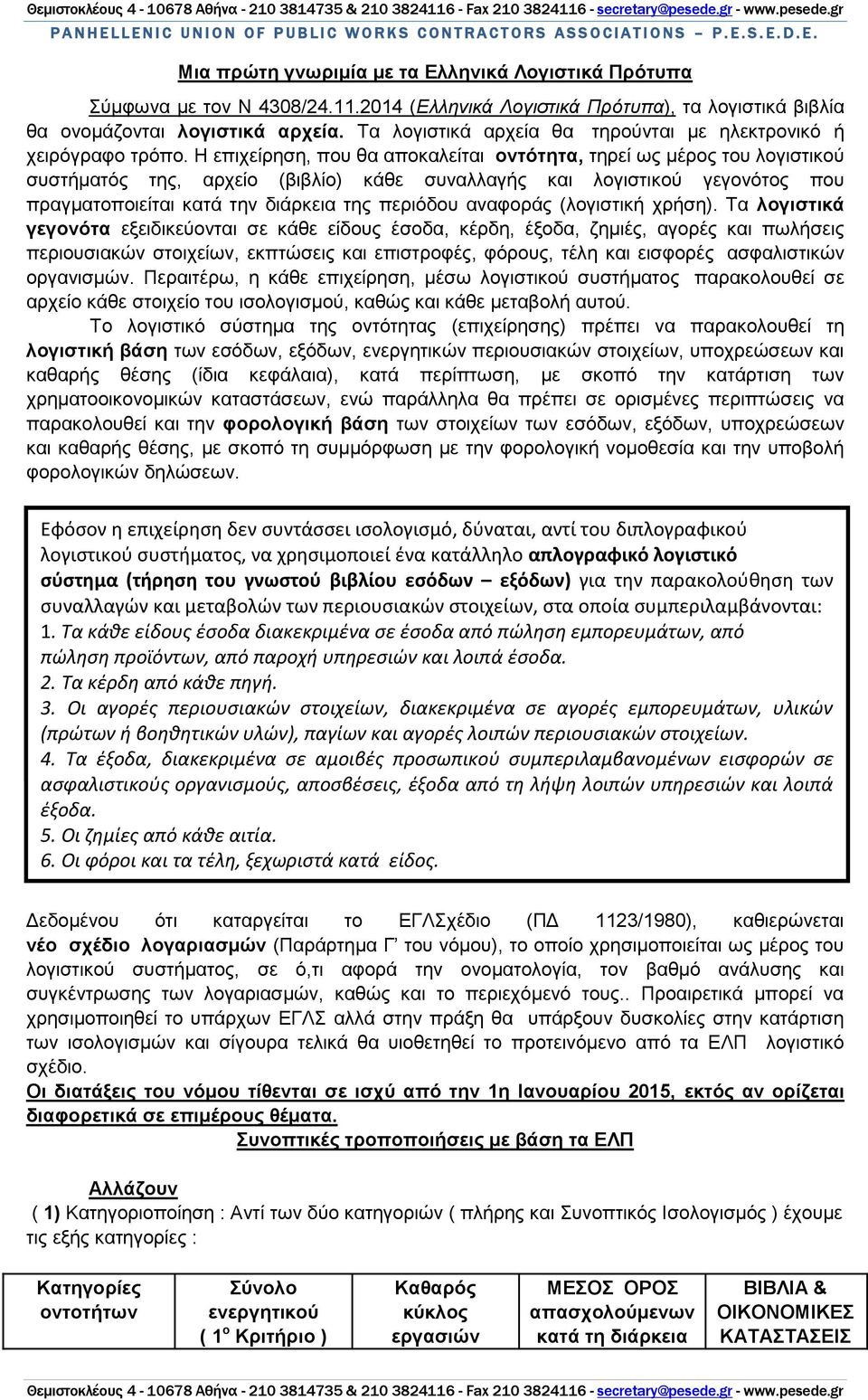 Η επιχείρηση, που θα αποκαλείται οντότητα, τηρεί ως μέρος του λογιστικού συστήματός της, αρχείο (βιβλίο) κάθε συναλλαγής και λογιστικού γεγονότος που πραγματοποιείται κατά την διάρκεια της περιόδου