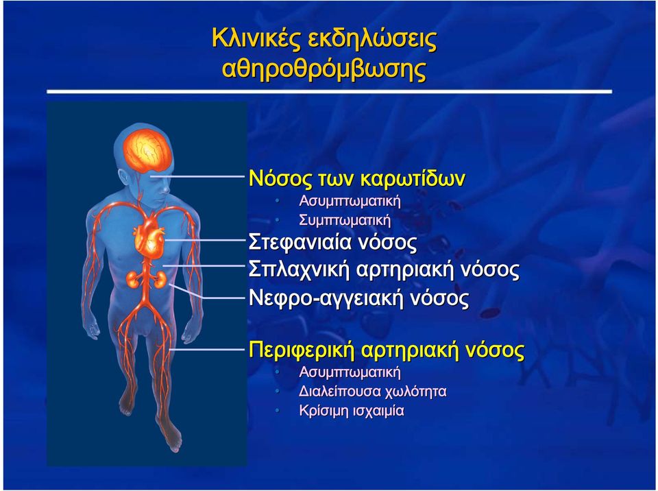αρτηριακή νόσος Νεφρο-αγγειακή νόσος Περιφερική