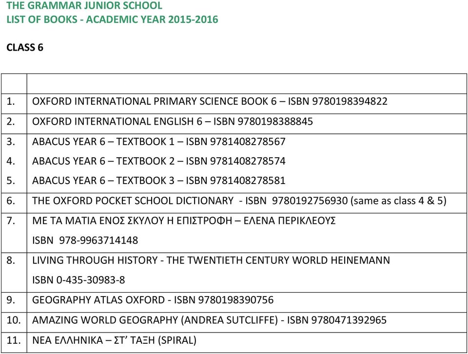 ABACUS YEAR 6 TEXTBOOK 2 ISBN 9781408278574 ABACUS YEAR 6 TEXTBOOK 3 ISBN 9781408278581 6.