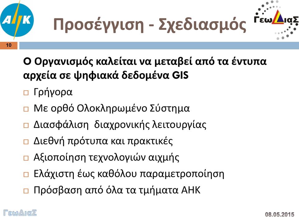 Διασφάλιση διαχρονικής λειτουργίας Διεθνή πρότυπα και πρακτικές Αξιοποίηση