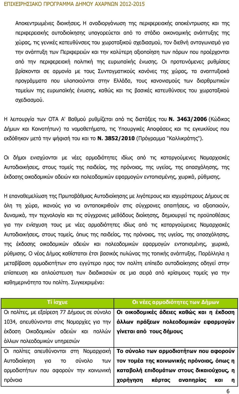 διεθνή ανταγωνισμό για την ανάπτυξη των Περιφερειών και την καλύτερη αξιοποίηση των πόρων που προέρχονται από την περιφερειακή πολιτική της ευρωπαϊκής ένωσης.