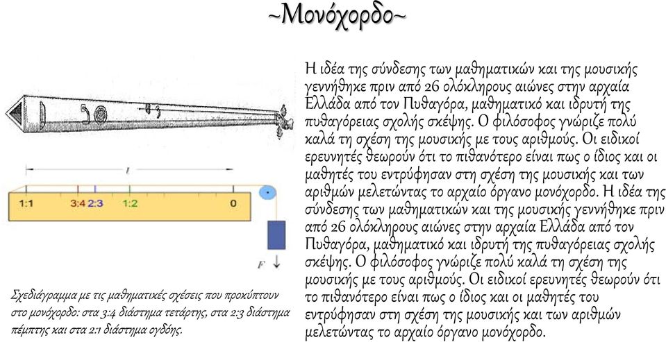 Ο φιλόσοφος γνώριζε πολύ καλά τη σχέση της μουσικής με τους αριθμούς.