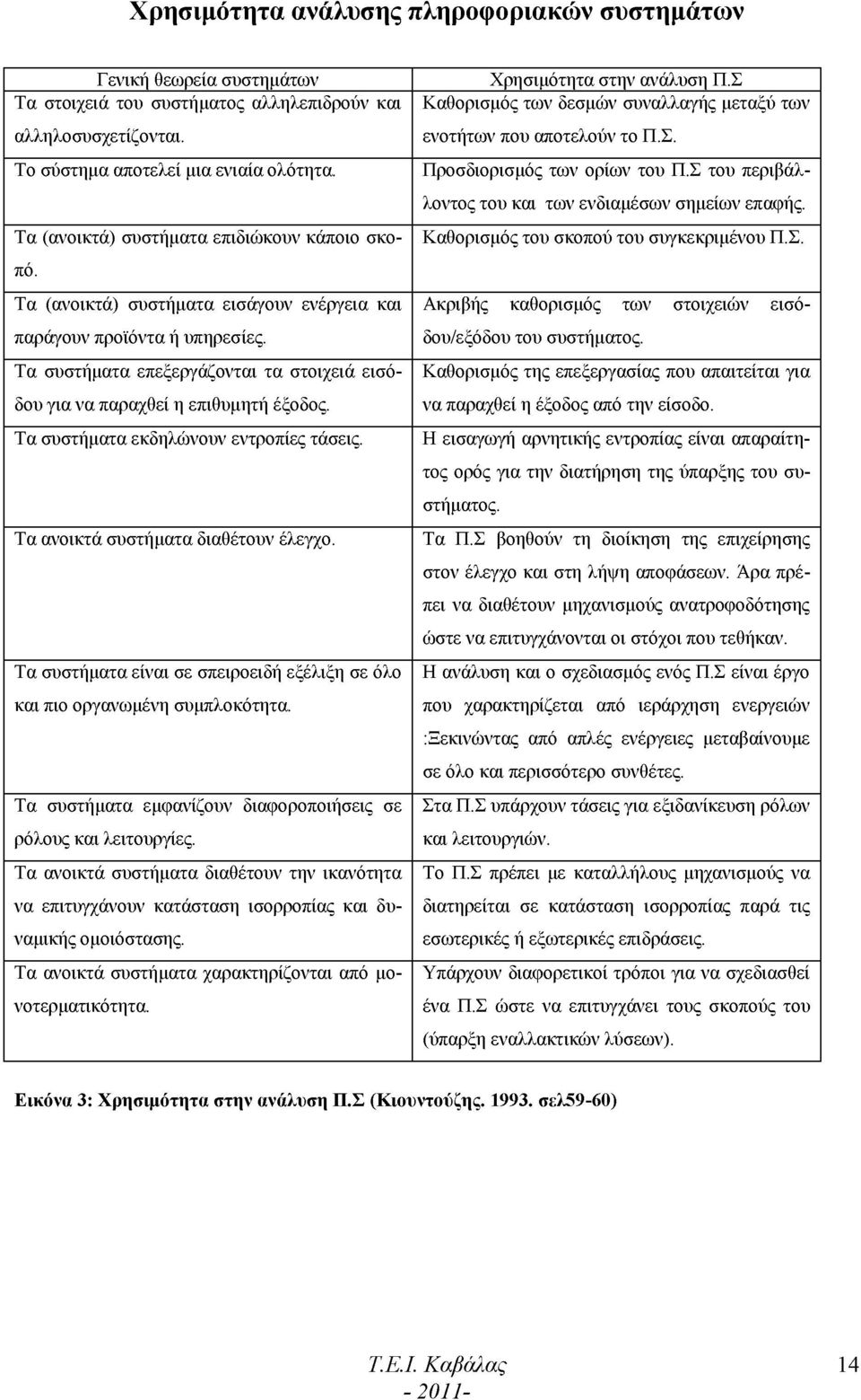 Τα συστήματα επεξεργάζονται τα στοιχειά εισόδου για να παραχθεί η επιθυμητή έξοδος. Τα συστήματα εκδηλώνουν εντροπίες τάσεις. Τα ανοικτά συστήματα διαθέτουν έλεγχο.