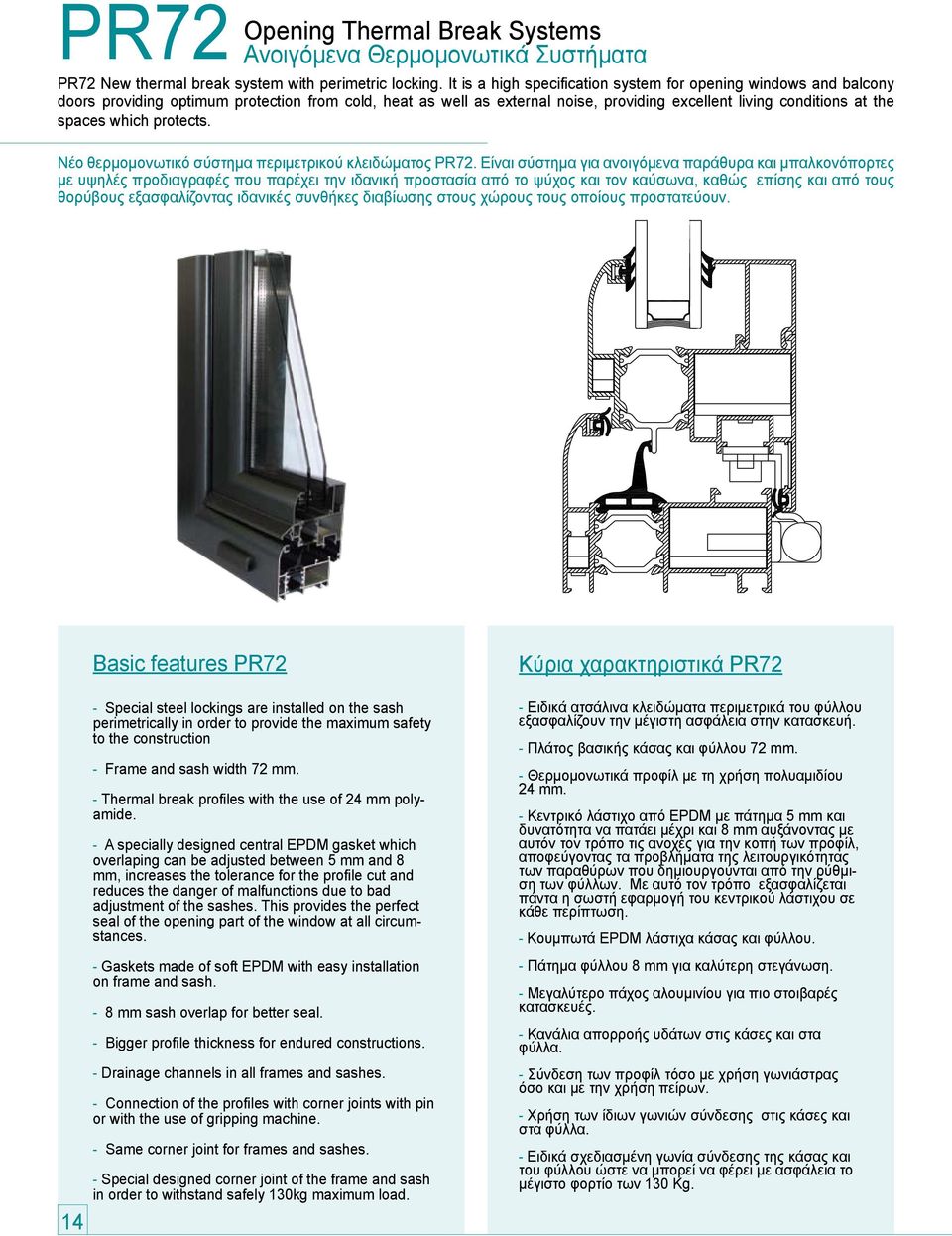 which protects. Νέο θερμομονωτικό σύστημα περιμετρικού κλειδώματος PR72.