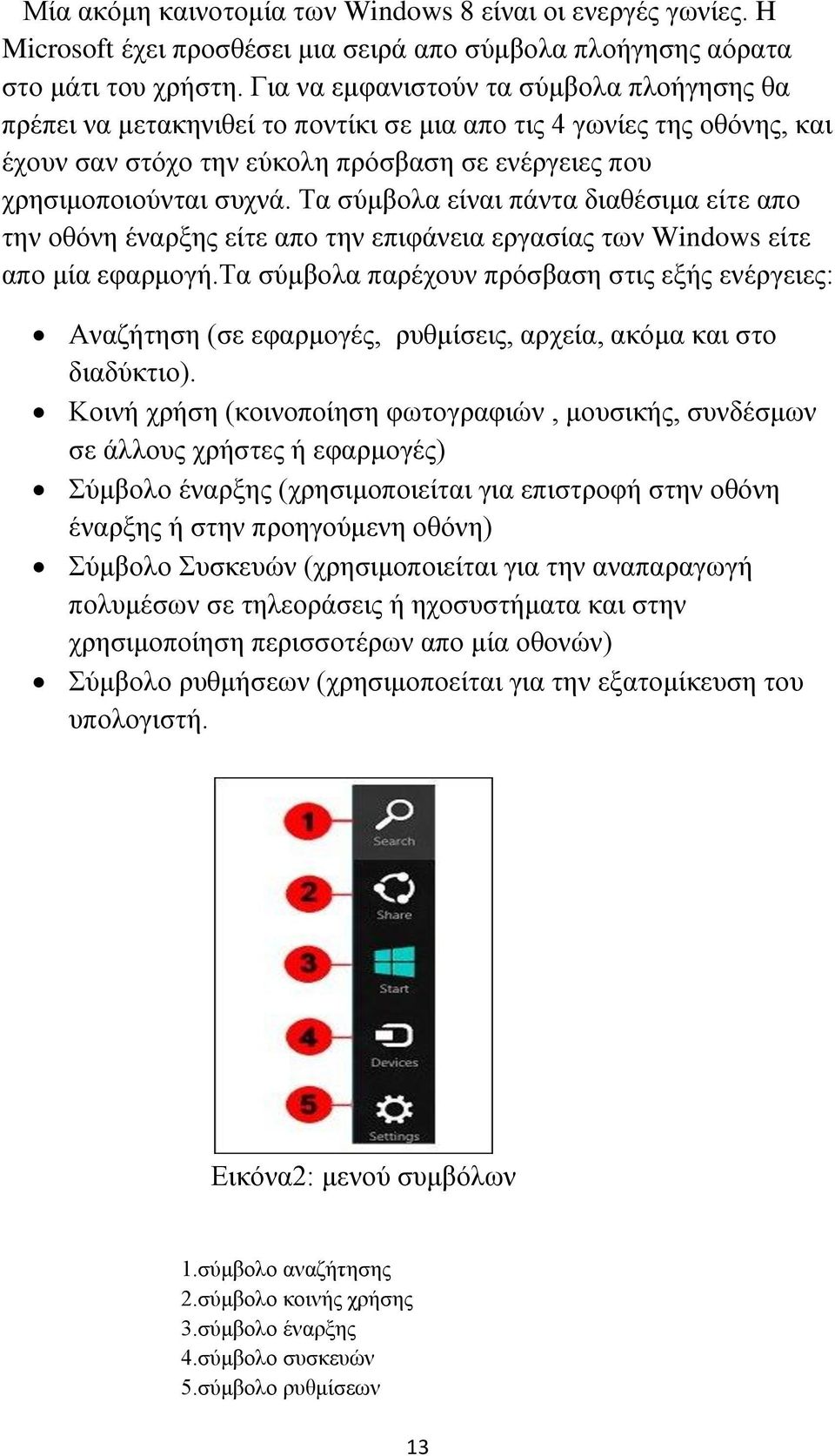 Τα σύμβολα είναι πάντα διαθέσιμα είτε απο την οθόνη έναρξης είτε απο την επιφάνεια εργασίας των Windows είτε απο μία εφαρμογή.