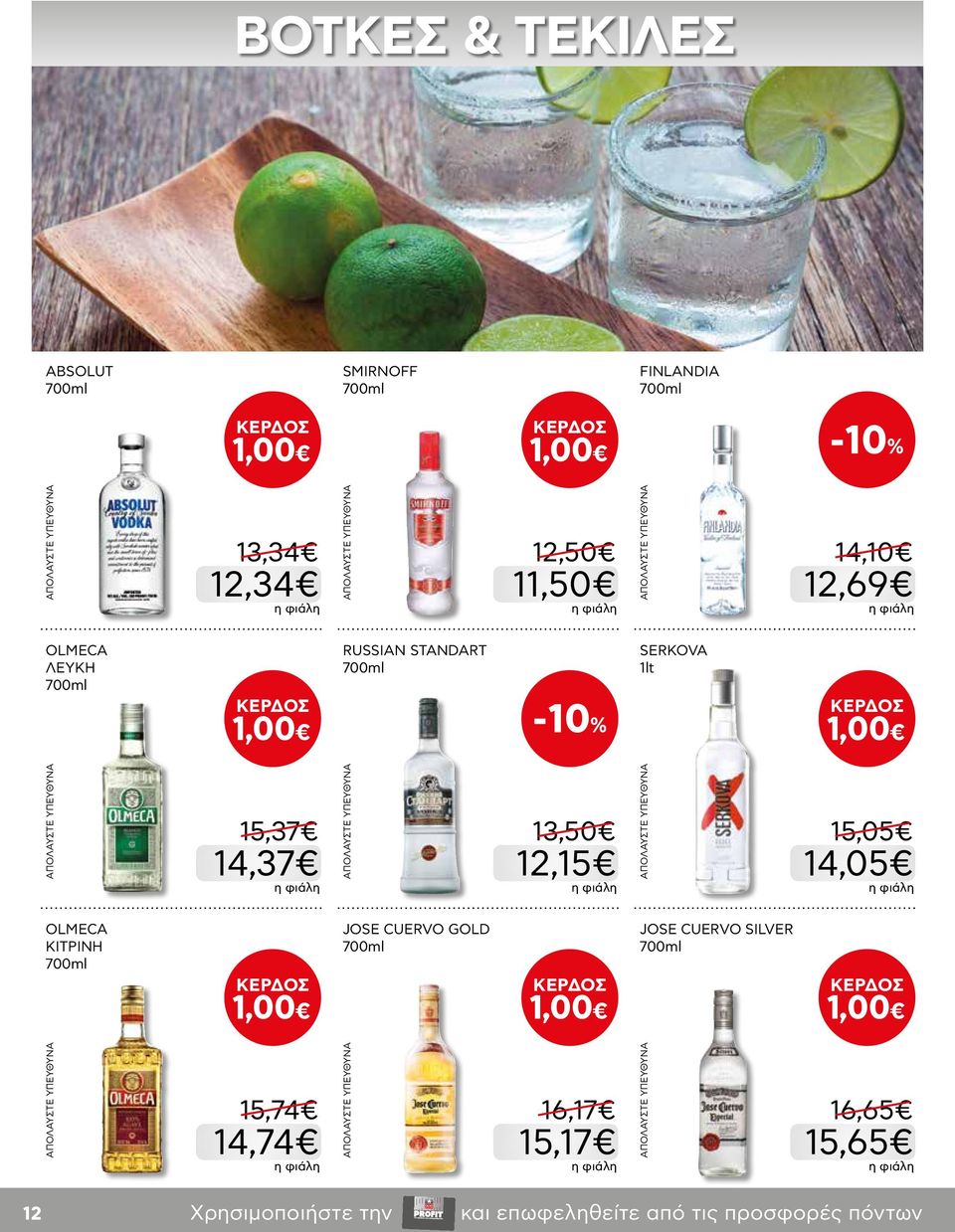 15,05 14,05 18,10 OLMECA ΚΙΤΡΙΝΗ 1,00 JOSE CUERVO GOLD 1,00 JOSE CUERVO SILVER 1,00 15,74 14,74