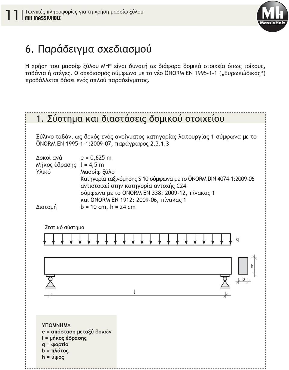 95-1-1 ( Ευρωκώδικας ) προβάλλεται βάσει ενός απλού παραδείγματος. 1.