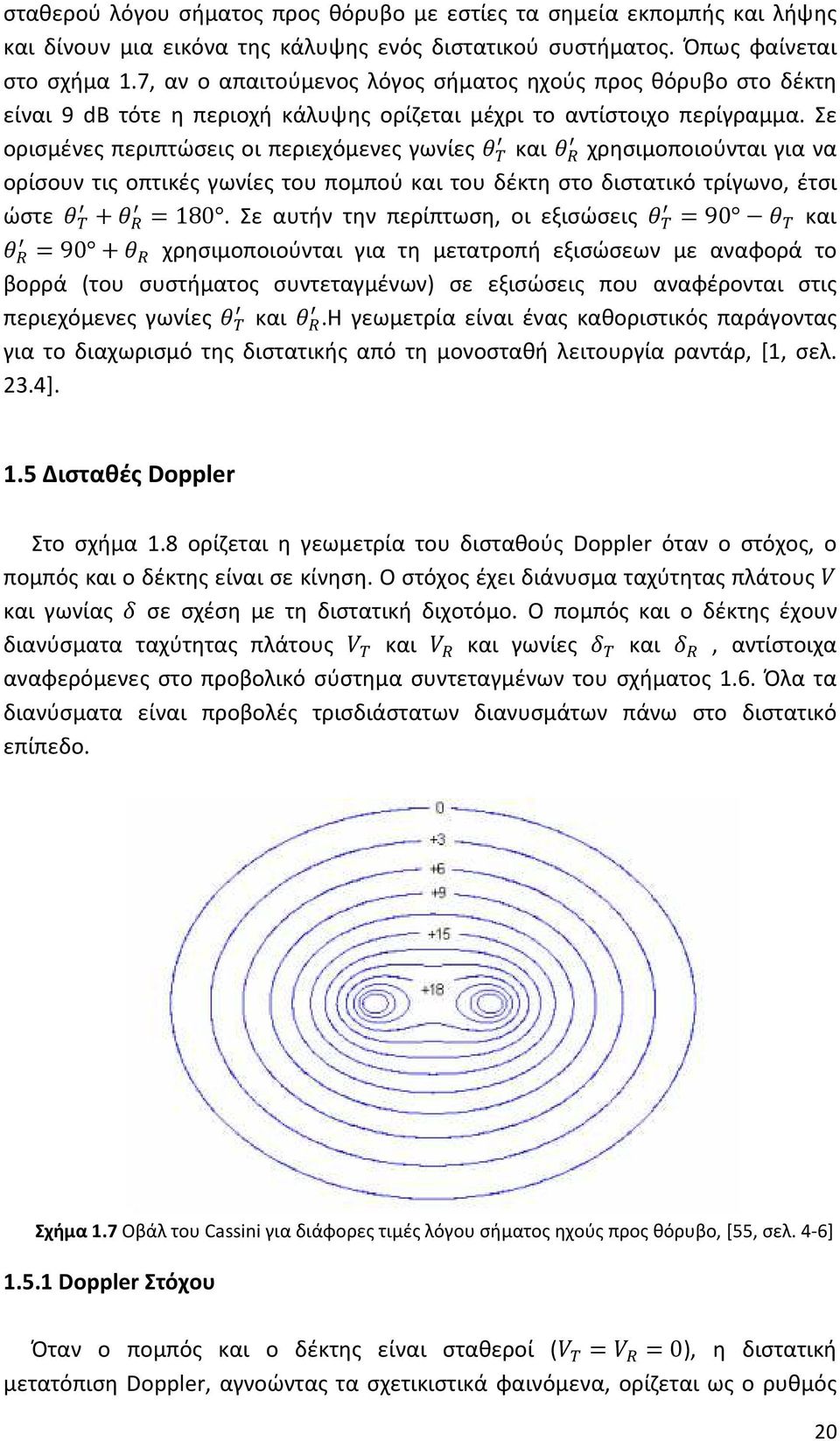 Σε ορισμένες περιπτώσεις οι περιεχόμενες γωνίες ^_a και ^a χρησιμοποιούνται για να ορίσουν τις οπτικές γωνίες του πομπού και του δέκτη στο διστατικό τρίγωνο, έτσι ώστε ^_a +^a =180.