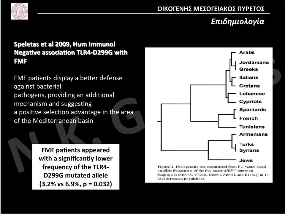 and suggeszng a posizve seleczon advantage in the area of the Mediterranean basin FMF padents