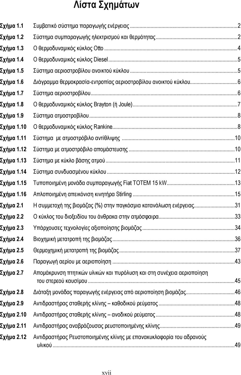 ..6 Σύστημα αεριοστροβίλου...6 Ο θερμοδυναμικός κύκλος Brayton (ή Joule)...7 Σχήμα 1.9 Σύστημα ατμοστροβίλου...8 Σχήμα 1.10 Ο θερμοδυναμικός κύκλος Rankine...8 Σχήμα 1.11 Σύστημα με ατμοστρόβιλο αντίθλιψης.