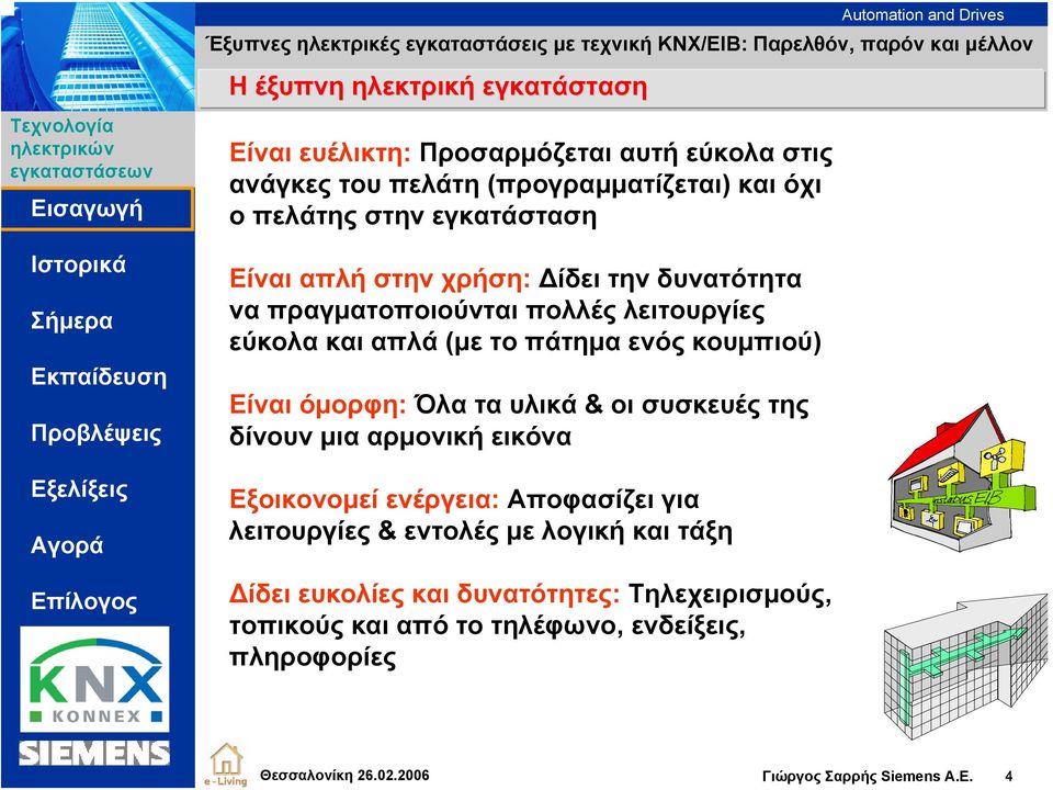 κουμπιού) Είναι όμορφη: Όλαταυλικά& οι συσκευές της δίνουν μια αρμονική εικόνα Εξοικονομεί ενέργεια: Αποφασίζει για λειτουργίες & εντολές