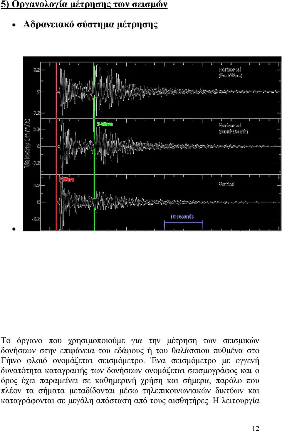 Ένα σεισμόμετρο με εγγενή δυνατότητα καταγραφής των δονήσεων ονομάζεται σεισμογράφος και ο όρος έχει παραμείνει σε καθημερινή