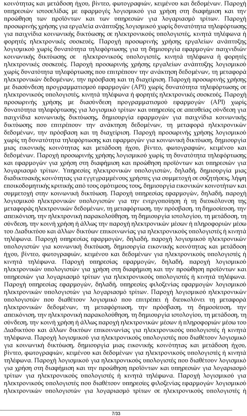 Παροχή προσωρινής χρήσης για εργαλεία ανάπτυξης λογισμικού χωρίς δυνατότητα τηλεφόρτωσης για παιχνίδια κοινωνικής δικτύωσης σε ηλεκτρονικούς υπολογιστές, κινητά τηλέφωνα ή φορητές ηλεκτρονικές