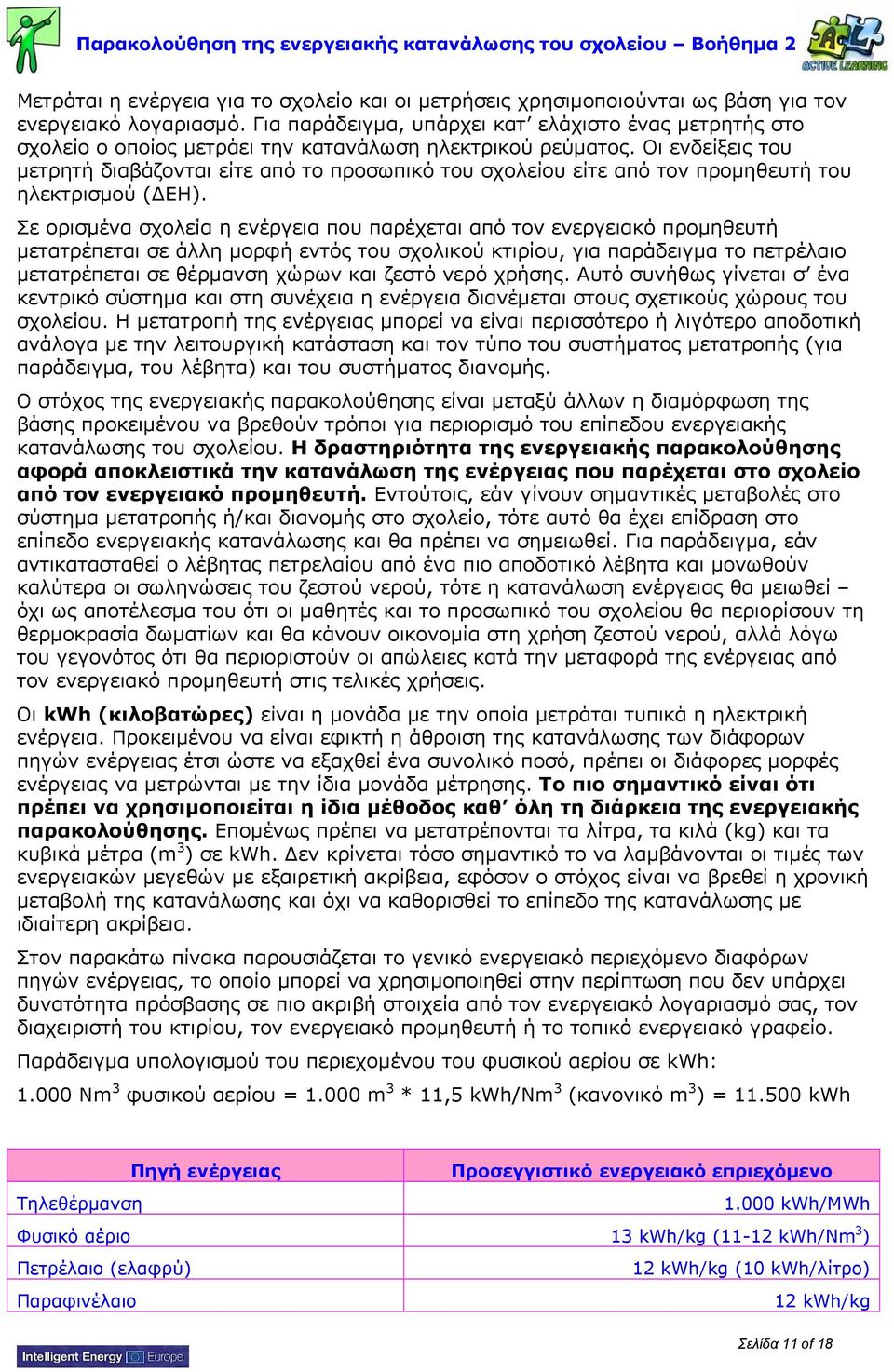 Οι ενδείξεις του μετρητή διαβάζονται είτε από το προσωπικό του σχολείου είτε από τον προμηθευτή του ηλεκτρισμού (ΔΕΗ).