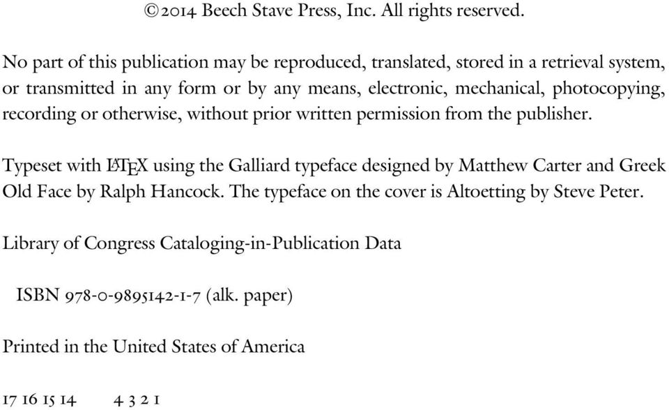 mechanical, photocopying, recording or otherwise, without prior written permission from the publisher.