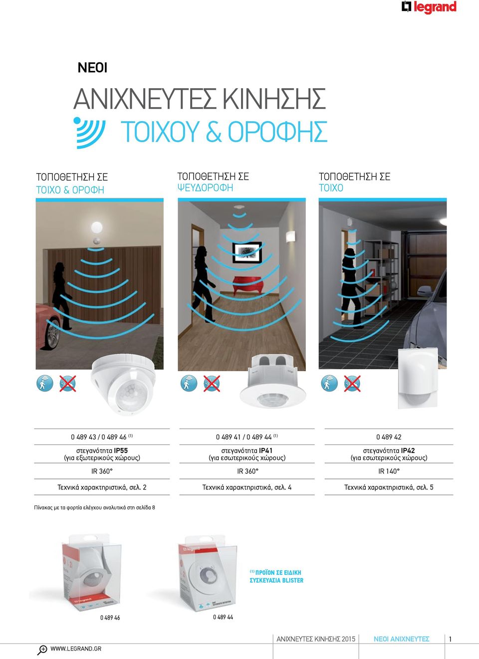 εσωτερικούς χώρους) IR 360 IR 360 IR 140 Τεχνικά χαρακτηριστικά, σελ. 2 Τεχνικά χαρακτηριστικά, σελ. 4 Τεχνικά χαρακτηριστικά, σελ.