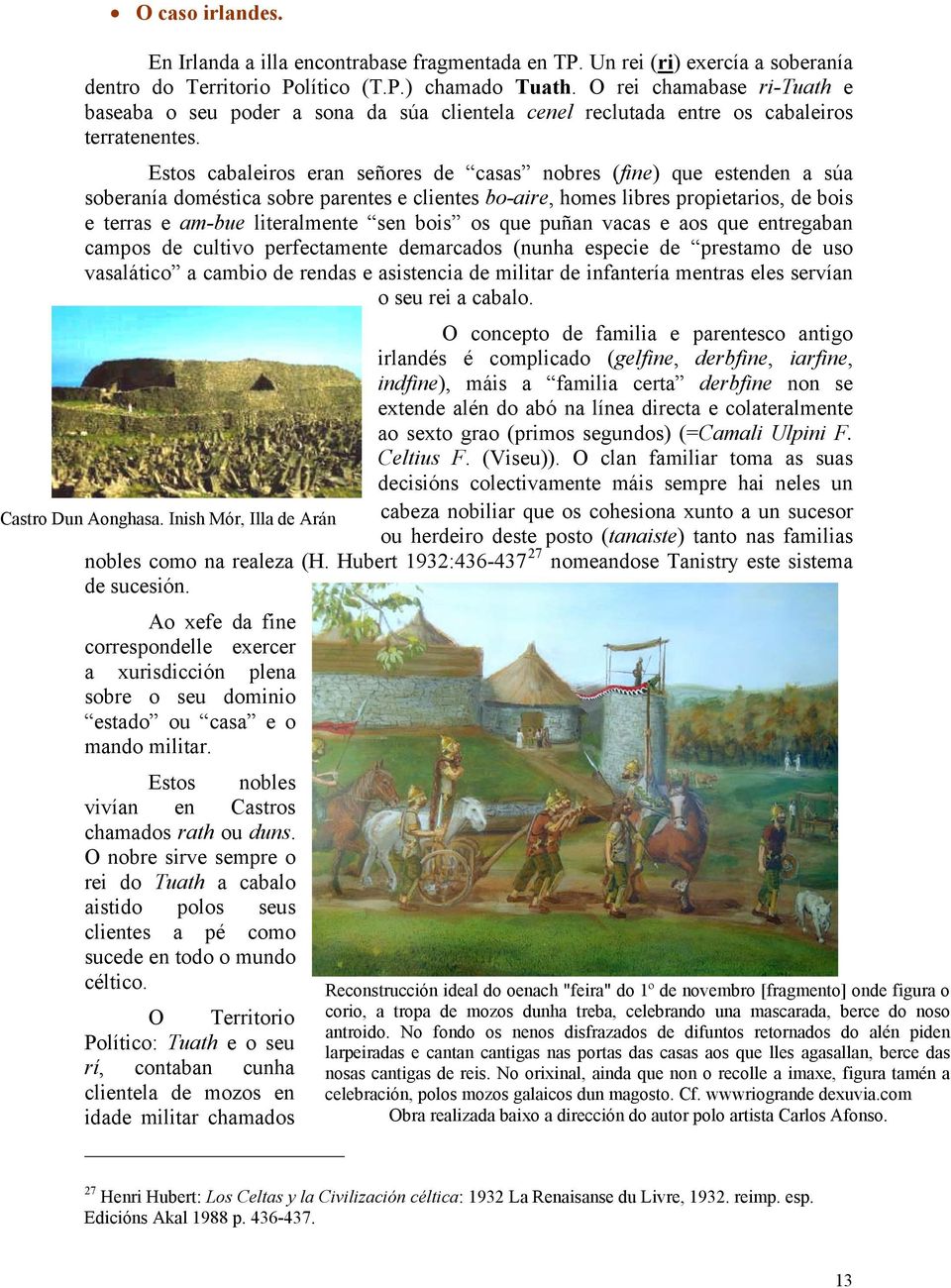 Estos cabaleiros eran señores de casas nobres (fine) que estenden a súa soberanía doméstica sobre parentes e clientes bo-aire, homes libres propietarios, de bois e terras e am-bue literalmente sen