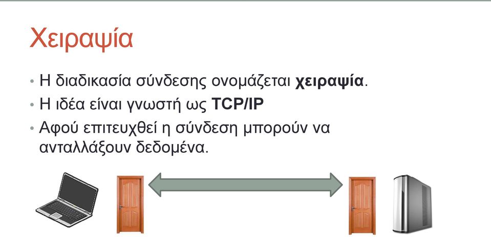 Η ιδέα είναι γνωστή ως TCP/IP Αφού