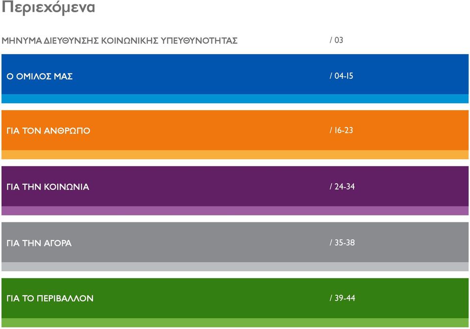 ΤΟΝ ΑΝΘΡΩΠΟ / 16-23 ΓΙΑ ΤΗΝ ΚΟΙΝΩΝΙΑ / 24-34