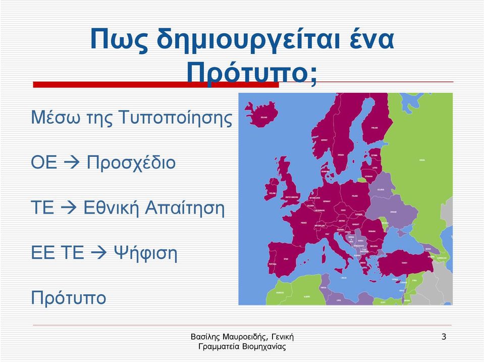 Τυποποίησης ΟΕ Προσχέδιο