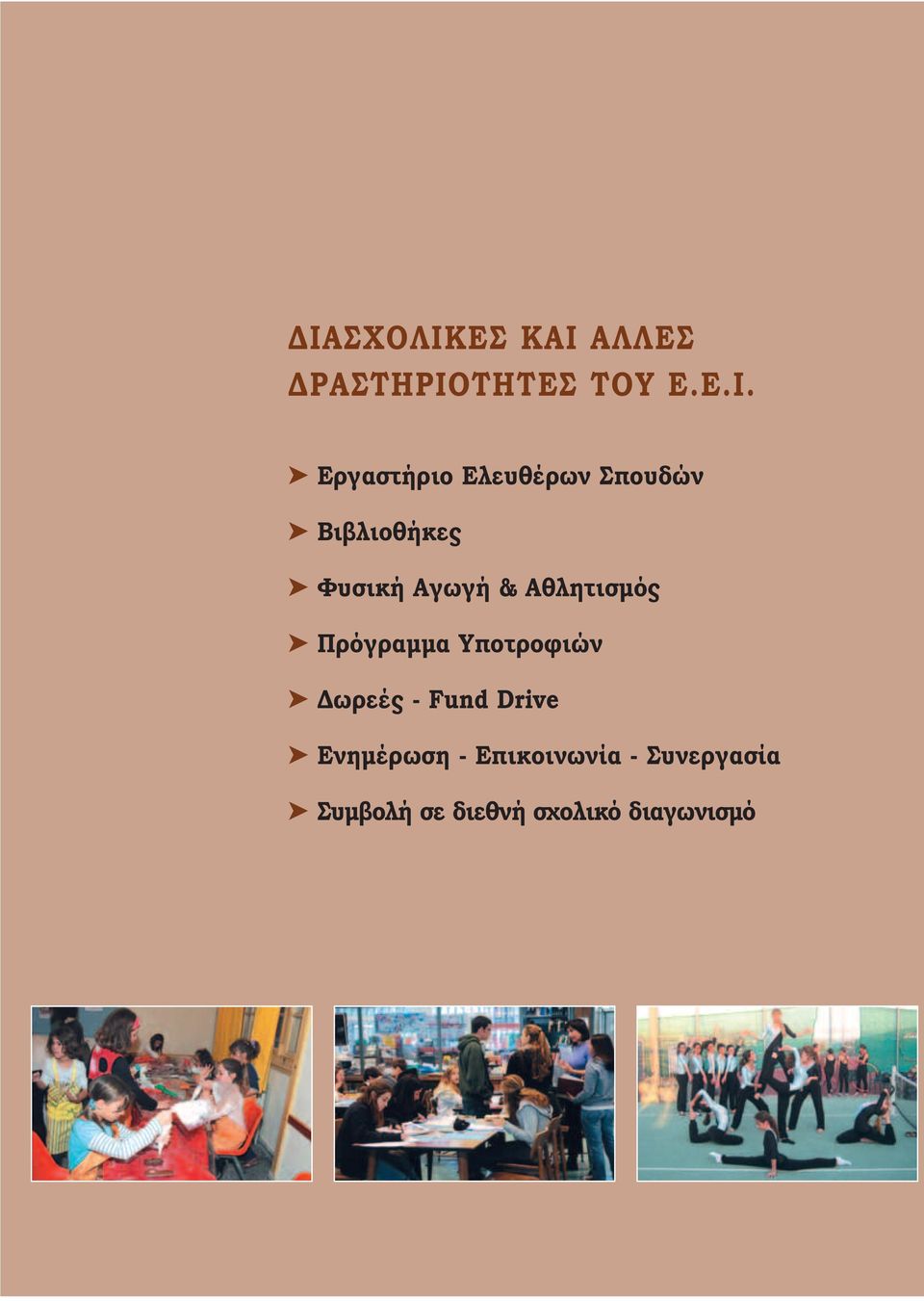 Αθλητισμός Πρόγραμμα Υποτροφιών Δωρεές - Fund Drive