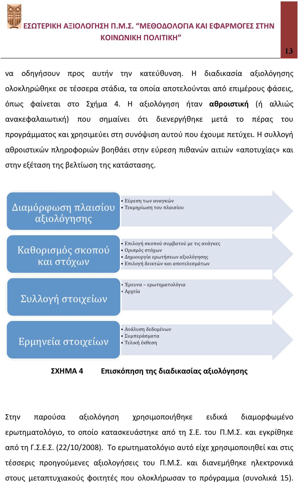 Η συλλογή αθροιστικών πληροφοριών βοηθάει στην εύρεση πιθανών αιτιών «αποτυχίας» και στην εξέταση της βελτίωση της κατάστασης.