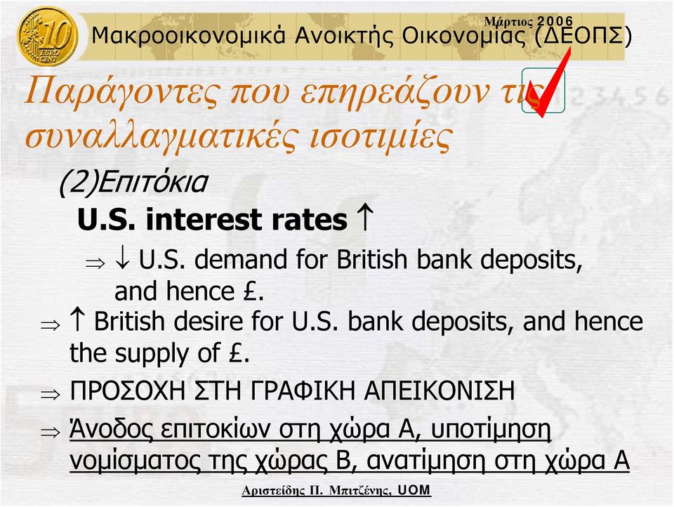 British desire for U.S. bank deposits, and hence the supply of.