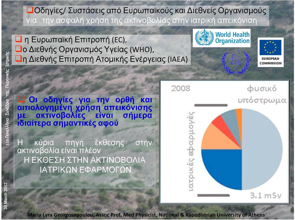 Ενέργειας (IAEA) Οι οδηγίες για την ορθή και αιτιολογημένη χρήση απεικόνισης με ακτινοβολίες είναι σήμερα