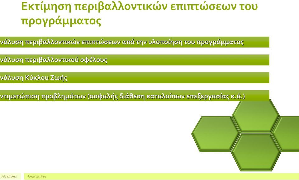 προγράμματος νάλυση περιβαλλοντικού οφέλους νάλυση Κύκλου