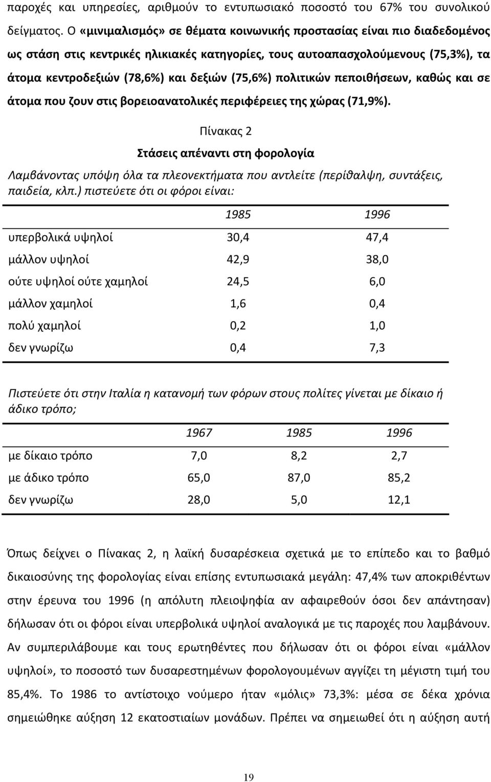 (75,6%) πολιτικών πεποιθήσεων, καθώς και σε άτομα που ζουν στις βορειοανατολικές περιφέρειες της χώρας (71,9%).