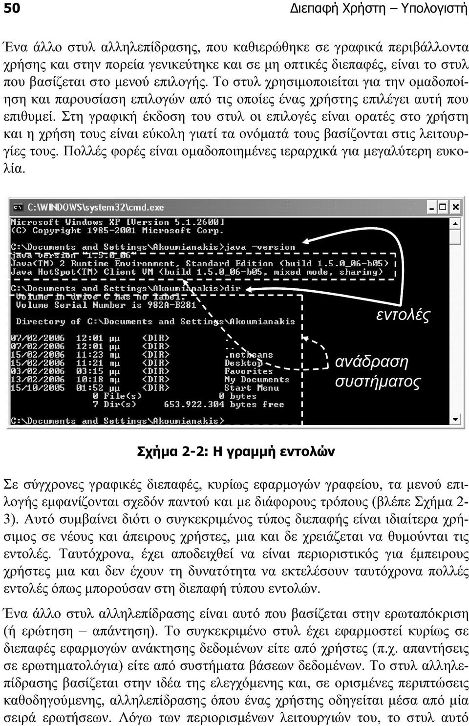 Στη γραφική έκδοση του στυλ οι επιλογές είναι ορατές στο χρήστη και η χρήση τους είναι εύκολη γιατί τα ονόµατά τους βασίζονται στις λειτουργίες τους.