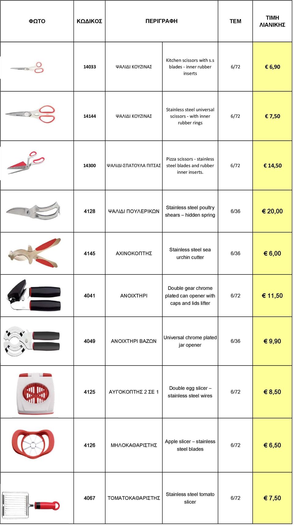 steel blades and rubber inner inserts.