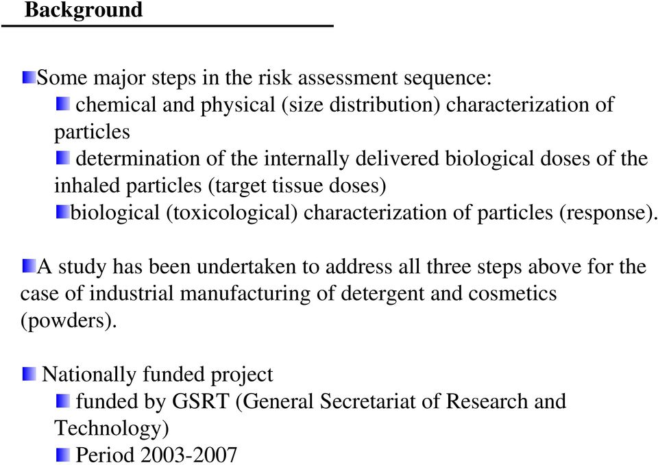 characterization of particles (response).