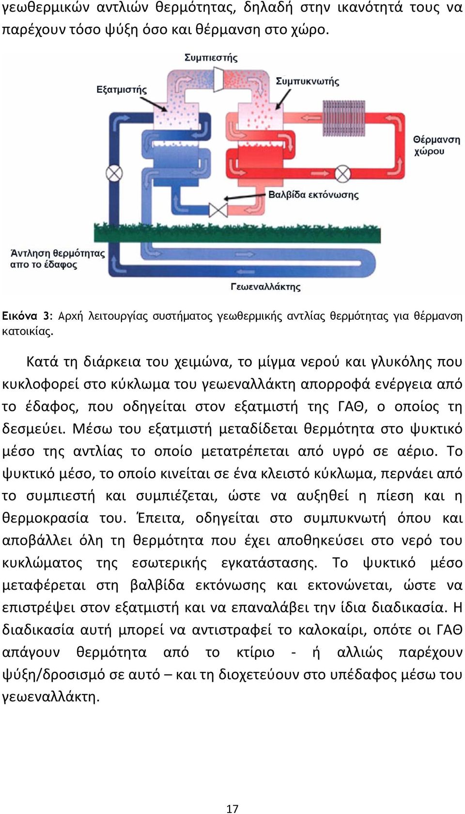 Μέσω του εξατμιστή μεταδίδεται θερμότητα στο ψυκτικό μέσο της αντλίας το οποίο μετατρέπεται από υγρό σε αέριο.
