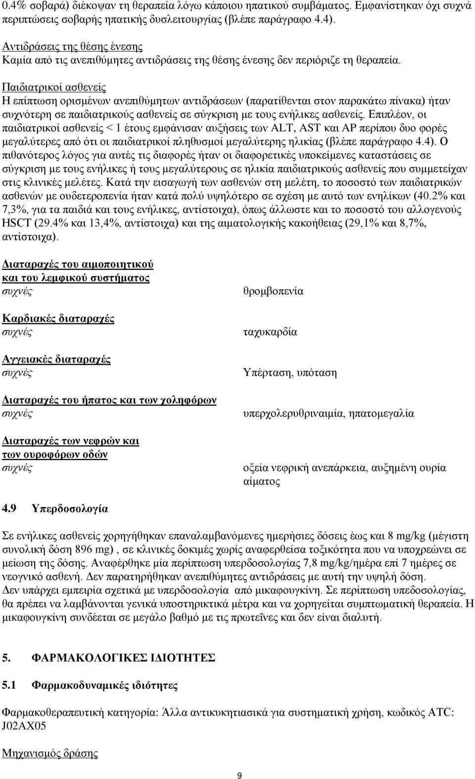 Παιδιατρικοί ασθενείς Η επίπτωση ορισμένων ανεπιθύμητων αντιδράσεων (παρατίθενται στον παρακάτω πίνακα) ήταν συχνότερη σε παιδιατρικούς ασθενείς σε σύγκριση με τους ενήλικες ασθενείς.