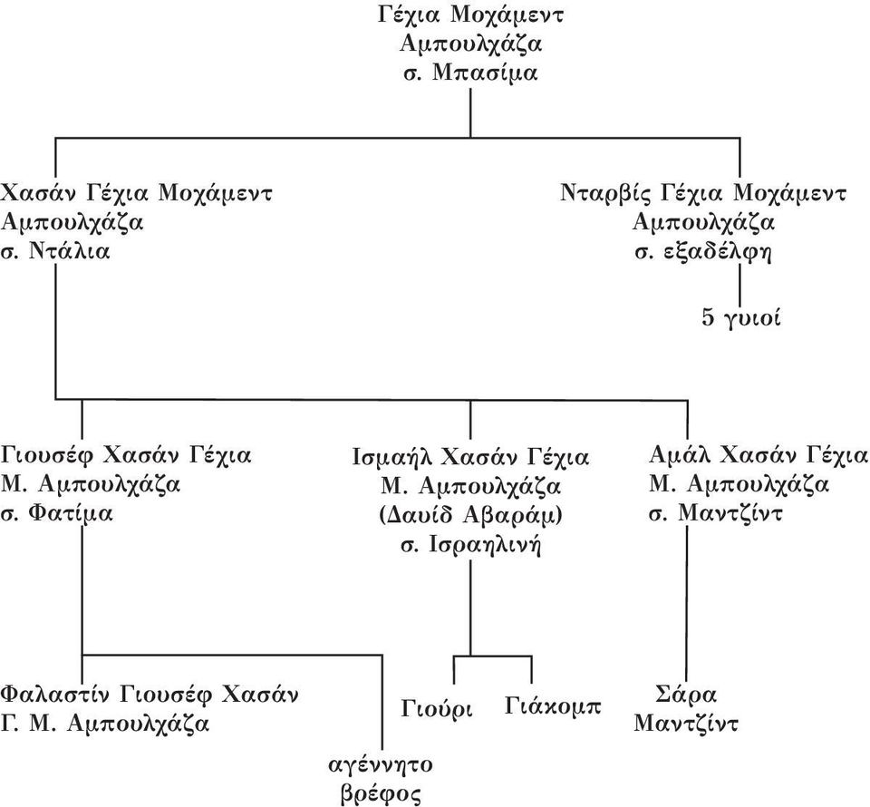 Αμπουλχάζα σ. Φατίμα Ισμαήλ Χασάν Γέχια Μ. Αμπουλχάζα (Δαυίδ Αβαράμ) σ.