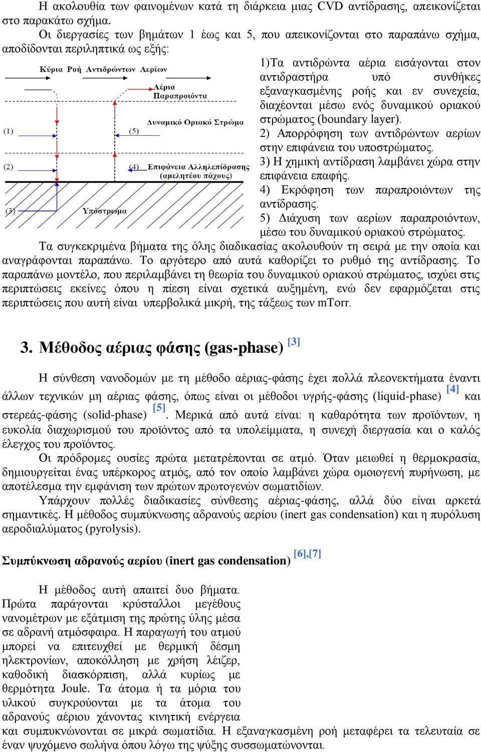 ελ ζπλερεία, δηαρένληαη κέζσ ελόο δπλακηθνύ νξηαθνύ ζηξώκαηνο (boundary layer). 2) Απνξξόθεζε ησλ αληηδξώλησλ αεξίσλ ζηελ επηθάλεηα ηνπ ππνζηξώκαηνο.