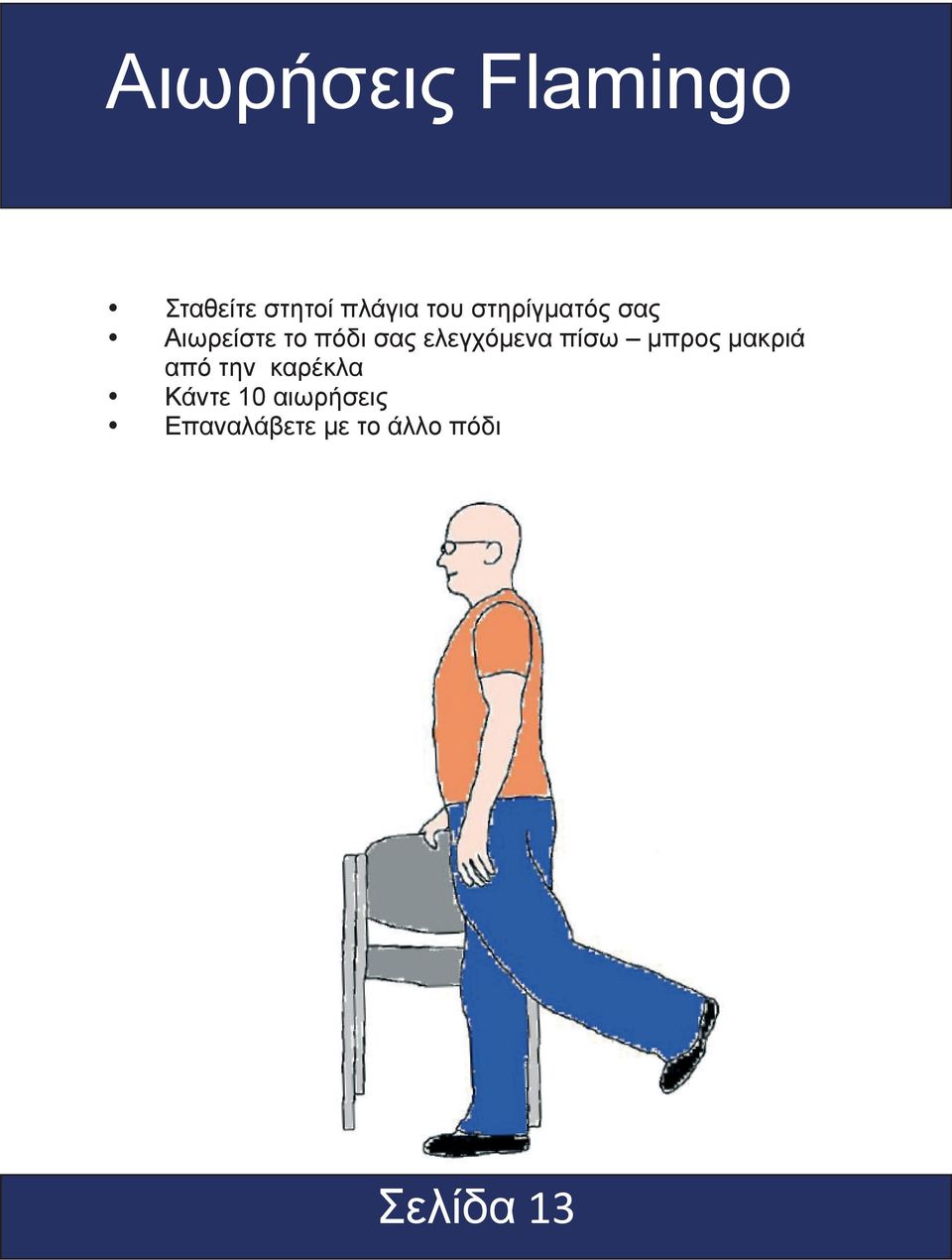 ελεγχόμενα πίσω μπρος μακριά από την καρέκλα