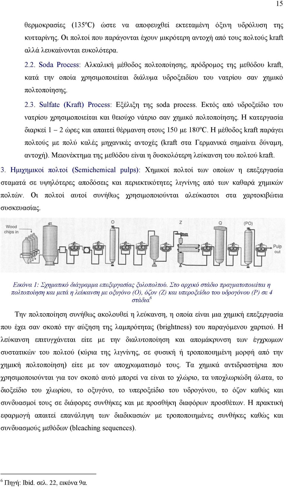 Sulfate (Kraft) Process: Εξέλιξη της soda process. Εκτός από υδροξείδιο του νατρίου χρησιμοποιείται και θειούχο νάτριο σαν χημικό πολτοποίησης.